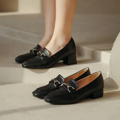 Brangi Chain Loafers Mid-heel 3cm 5cm
