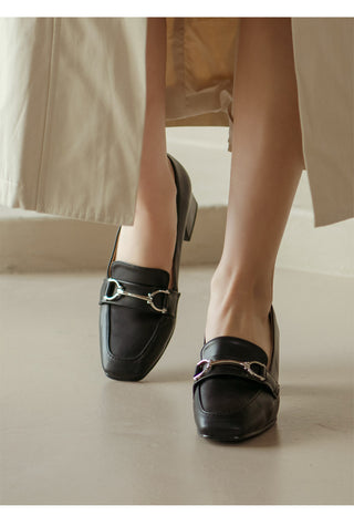 Brangi Chain Loafers Mid-heel 3cm 5cm