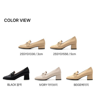 Brangi Chain Loafers Mid-heel 3cm 5cm