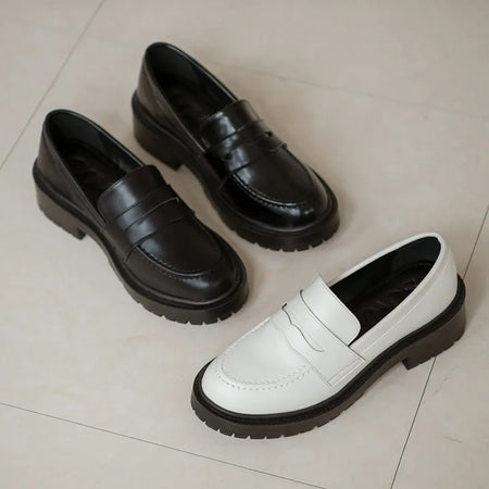 Helen Platform Penny Loafers 5cm