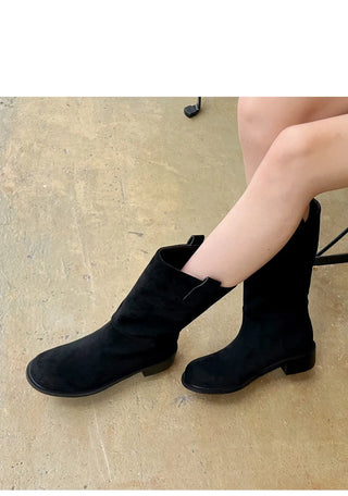 Winter Essential Danetta Simple Basic Mid-calf Boots 4cm
