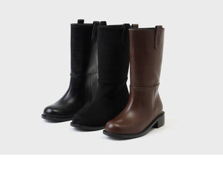 Winter Essential Danetta Simple Basic Mid-calf Boots 4cm