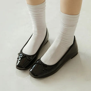 Nicoleen Ribbon Flat Shoes 1cm
