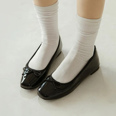 Nicoleen Ribbon Flat Shoes 1cm