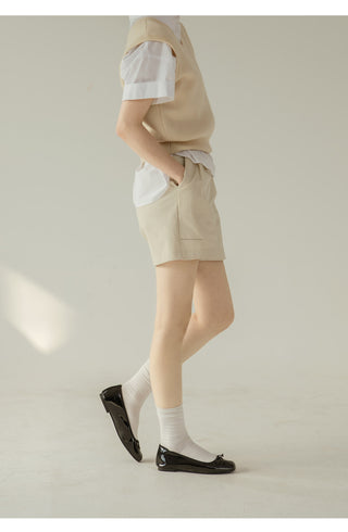 Nicoleen Ribbon Flat Shoes 1cm