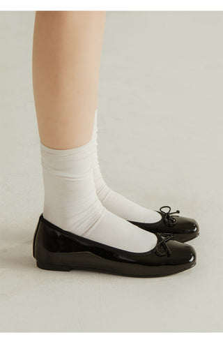 Nicoleen Ribbon Flat Shoes 1cm