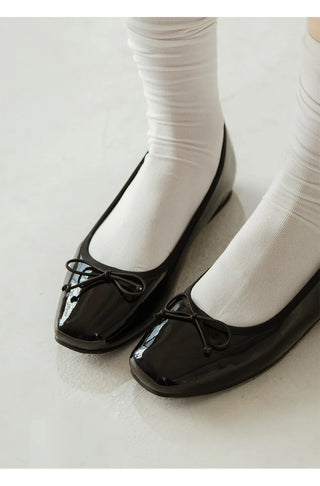 Nicoleen Ribbon Flat Shoes 1cm