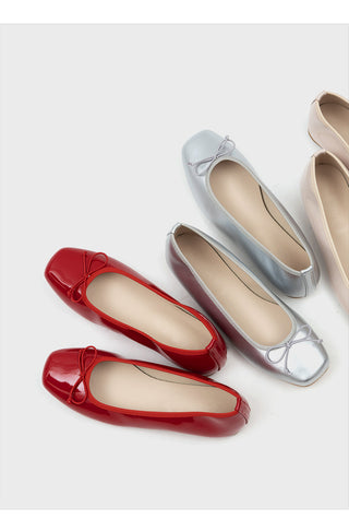 Nicoleen Ribbon Flat Shoes 1cm