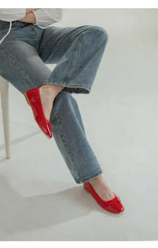 Nicoleen Ribbon Flat Shoes 1cm