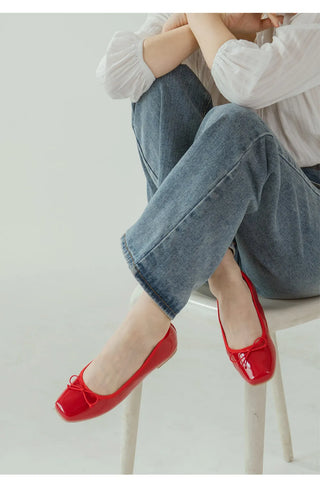 Nicoleen Ribbon Flat Shoes 1cm