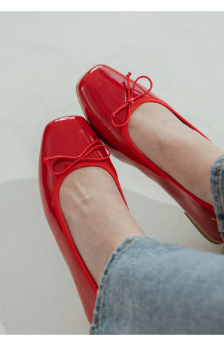Nicoleen Ribbon Flat Shoes 1cm