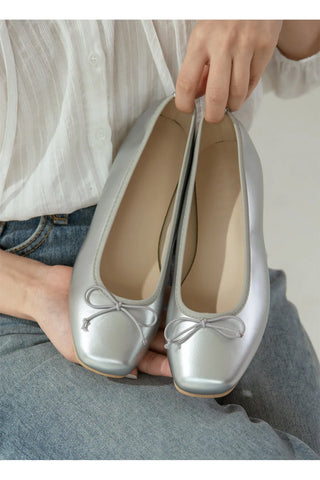 Nicoleen Ribbon Flat Shoes 1cm