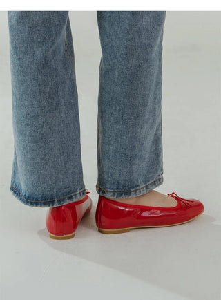 Nicoleen Ribbon Flat Shoes 1cm