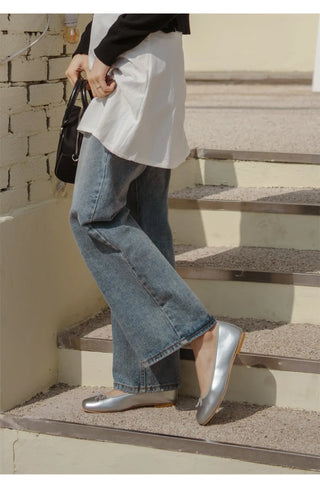 Nicoleen Ribbon Flat Shoes 1cm