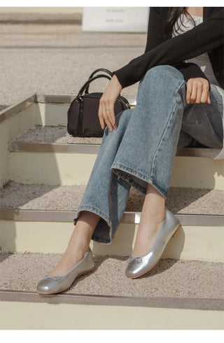 Nicoleen Ribbon Flat Shoes 1cm