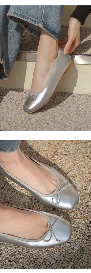 Nicoleen Ribbon Flat Shoes 1cm