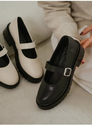 Beyond Platform Mary Jane Flats 4cm