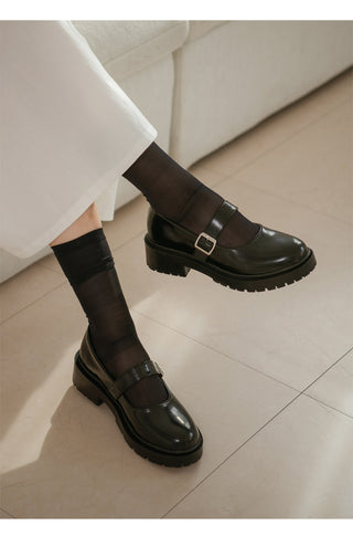 Beyond Platform Mary Jane Flats 4cm