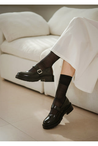Beyond Platform Mary Jane Flats 4cm