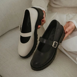 Beyond Platform Mary Jane Flats 4cm