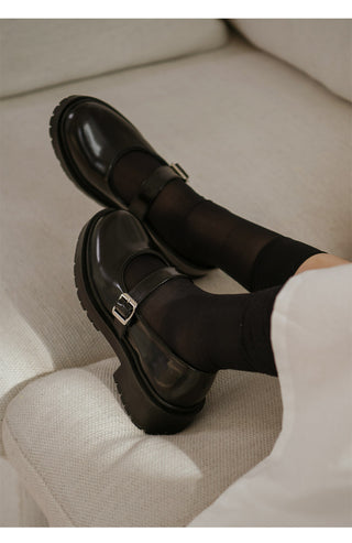 Beyond Platform Mary Jane Flats 4cm