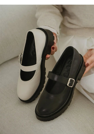 Beyond Platform Mary Jane Flats 4cm