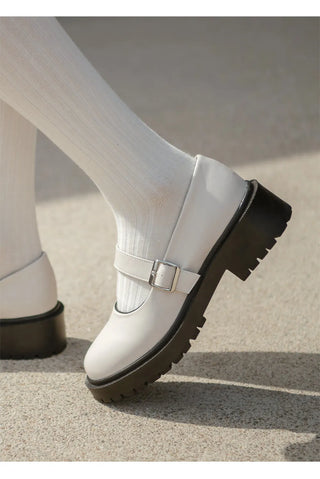 Beyond Platform Mary Jane Flats 4cm