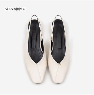 Sherman Square Slingback Flat Shoes 2cm
