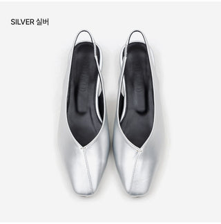 Sherman Square Slingback Flat Shoes 2cm