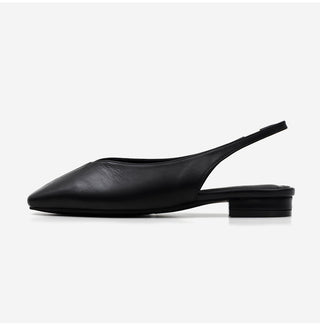 Sherman Square Slingback Flat Shoes 2cm