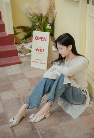 Plie Ribbon Slingback 3cm