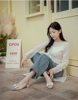 Plie Ribbon Slingback 3cm
