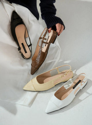 Leond Slingback Flat Shoes 2cm