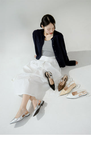 Leond Slingback Flat Shoes 2cm