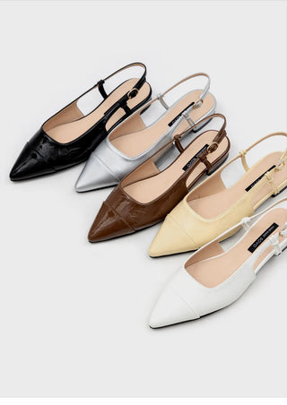 Leond Slingback Flat Shoes 2cm