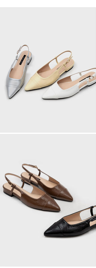 Leond Slingback Flat Shoes 2cm