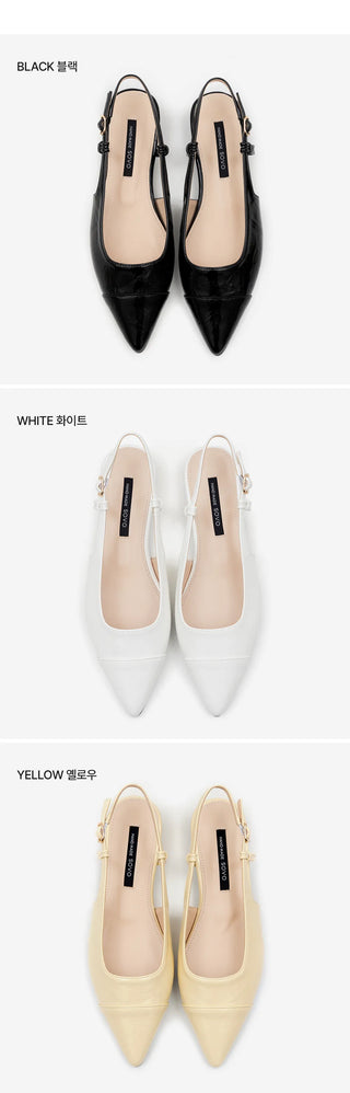 Leond Slingback Flat Shoes 2cm