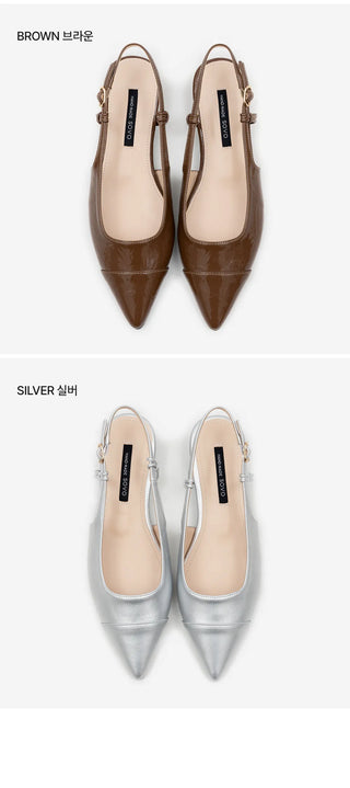 Leond Slingback Flat Shoes 2cm