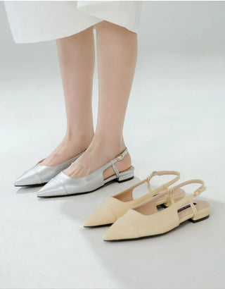 Leond Slingback Flat Shoes 2cm