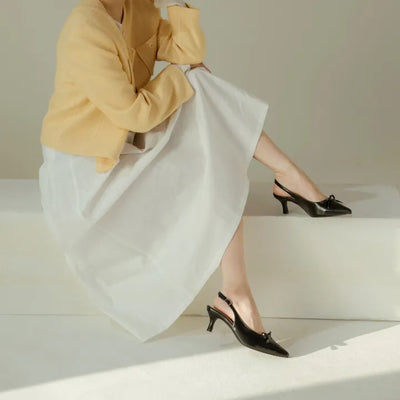 Resti Stiletto Ribbon Middle Slingback 5cm