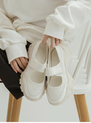 Cream Tea Mary Jane Sneakers 5cm