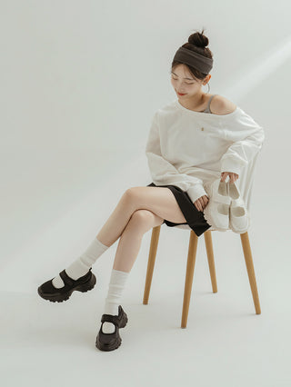 Cream Tea Mary Jane Sneakers 5cm