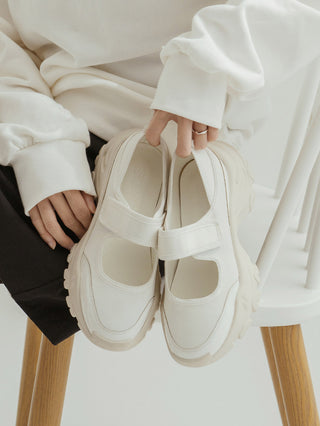 Cream Tea Mary Jane Sneakers 5cm
