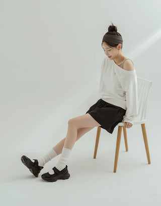 Cream Tea Mary Jane Sneakers 5cm
