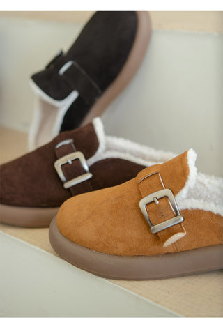 Basic Item Steady Lasni Fur-lined Rubber Sole Fur Slippers 3cm