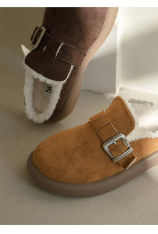 Basic Item Steady Lasni Fur-lined Rubber Sole Fur Slippers 3cm