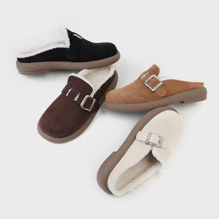 Basic Item Steady Lasni Fur-lined Rubber Sole Fur Slippers 3cm