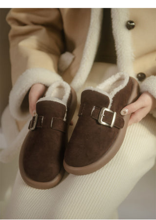Basic Item Steady Lasni Fur-lined Rubber Sole Fur Slippers 3cm