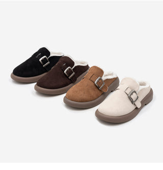 Basic Item Steady Lasni Fur-lined Rubber Sole Fur Slippers 3cm