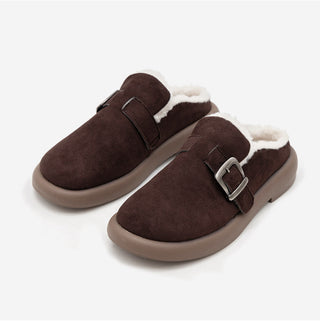 Basic Item Steady Lasni Fur-lined Rubber Sole Fur Slippers 3cm